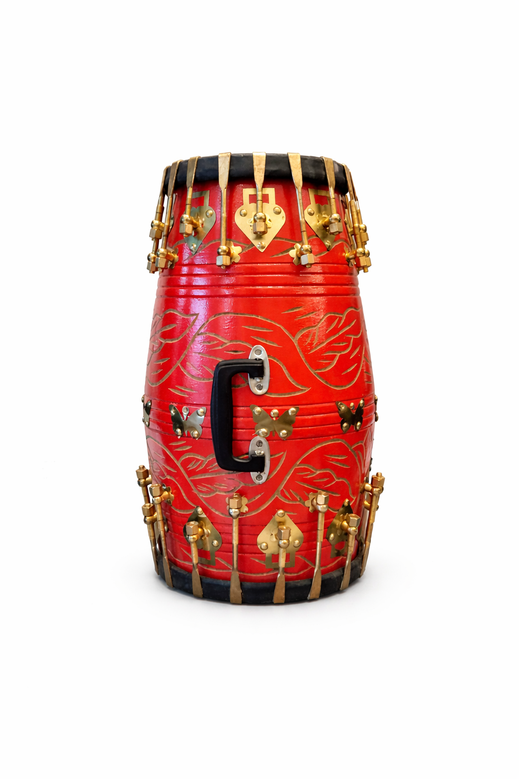 Premium Wooden Dholak Nut Red 1 Premium Wooden Dholak Nut Red
